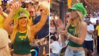 Virginia samba ao chegar à Filadélfia, palco do próximo jogo do Brasil