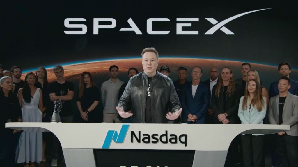 Elon Musk durante IPO da SpaceX