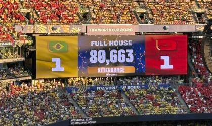 Imagem de destaque do post: Capacidade total: Brasil x Marrocos registra 80.663 mil torcedores