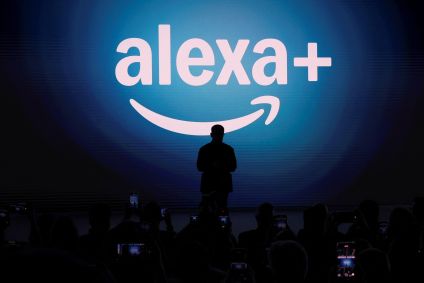 Logotipo da Alexa+ da Amazon em Nova York, EUA, em 26 de fevereiro de 2025