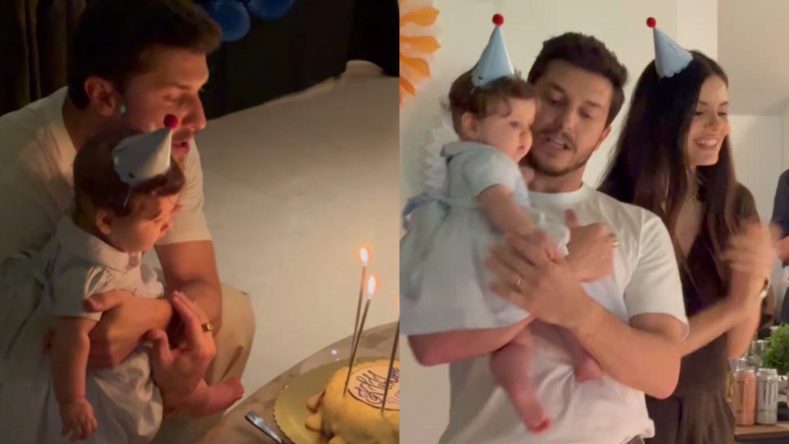 Klebber Toledo celebrou aniversário ao lado da esposa, Camila Queiroz, e da filha, Clara