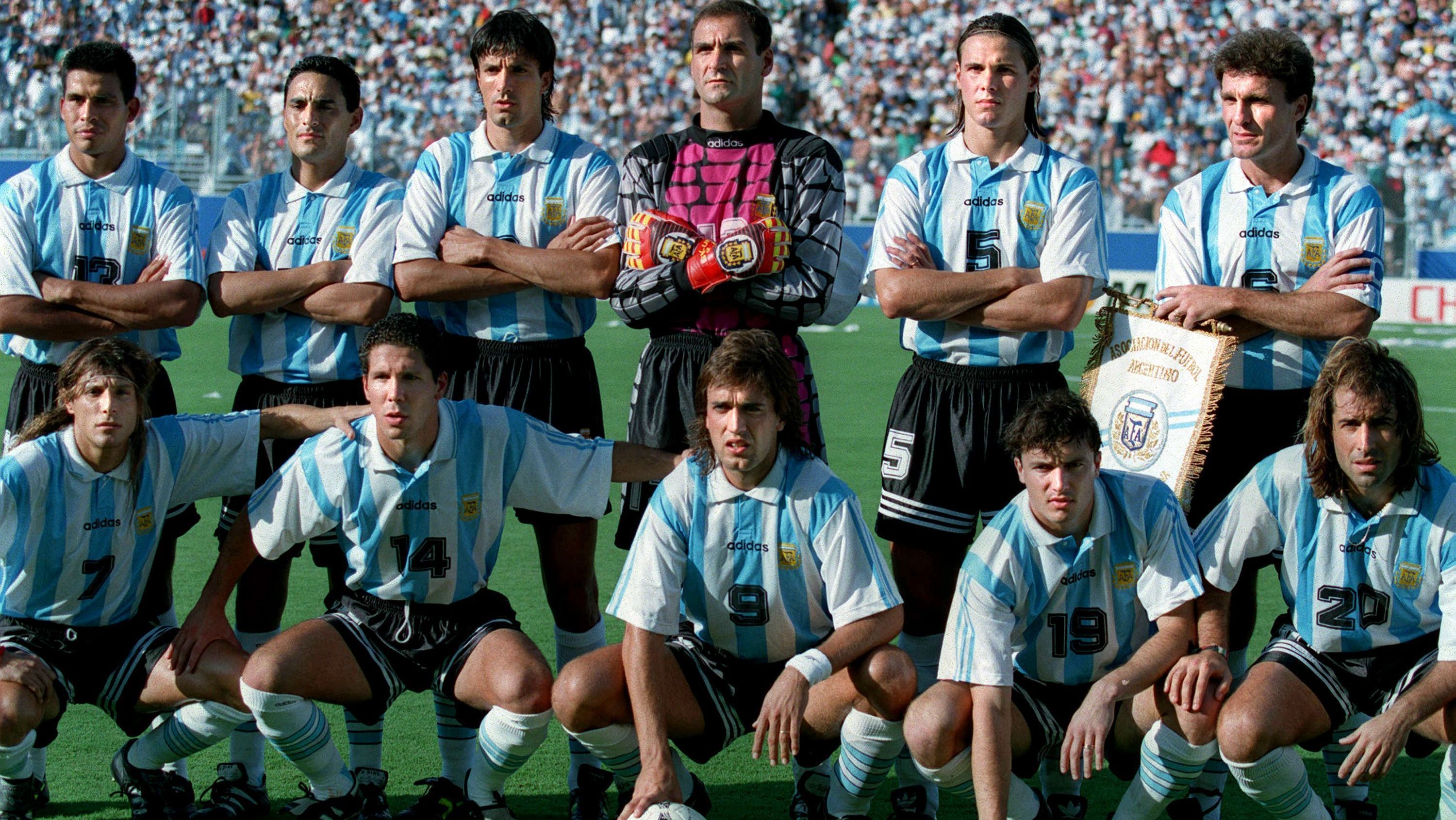 Argentina antes do duelo contra a Bulgária na Copa do Mundo de 1994