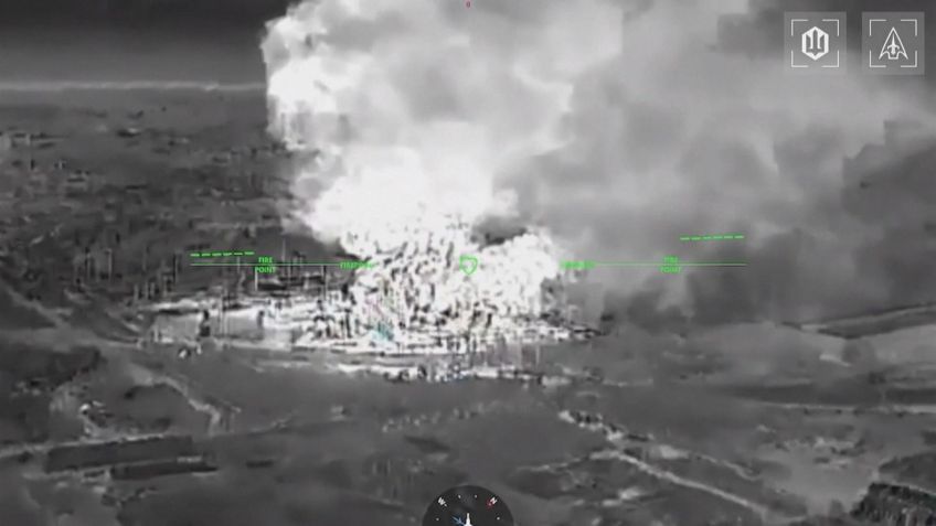 Ucrânia divulga imagens de drones dos ataques à Crimeia • Robert Brovdi via Telegram via Reuters