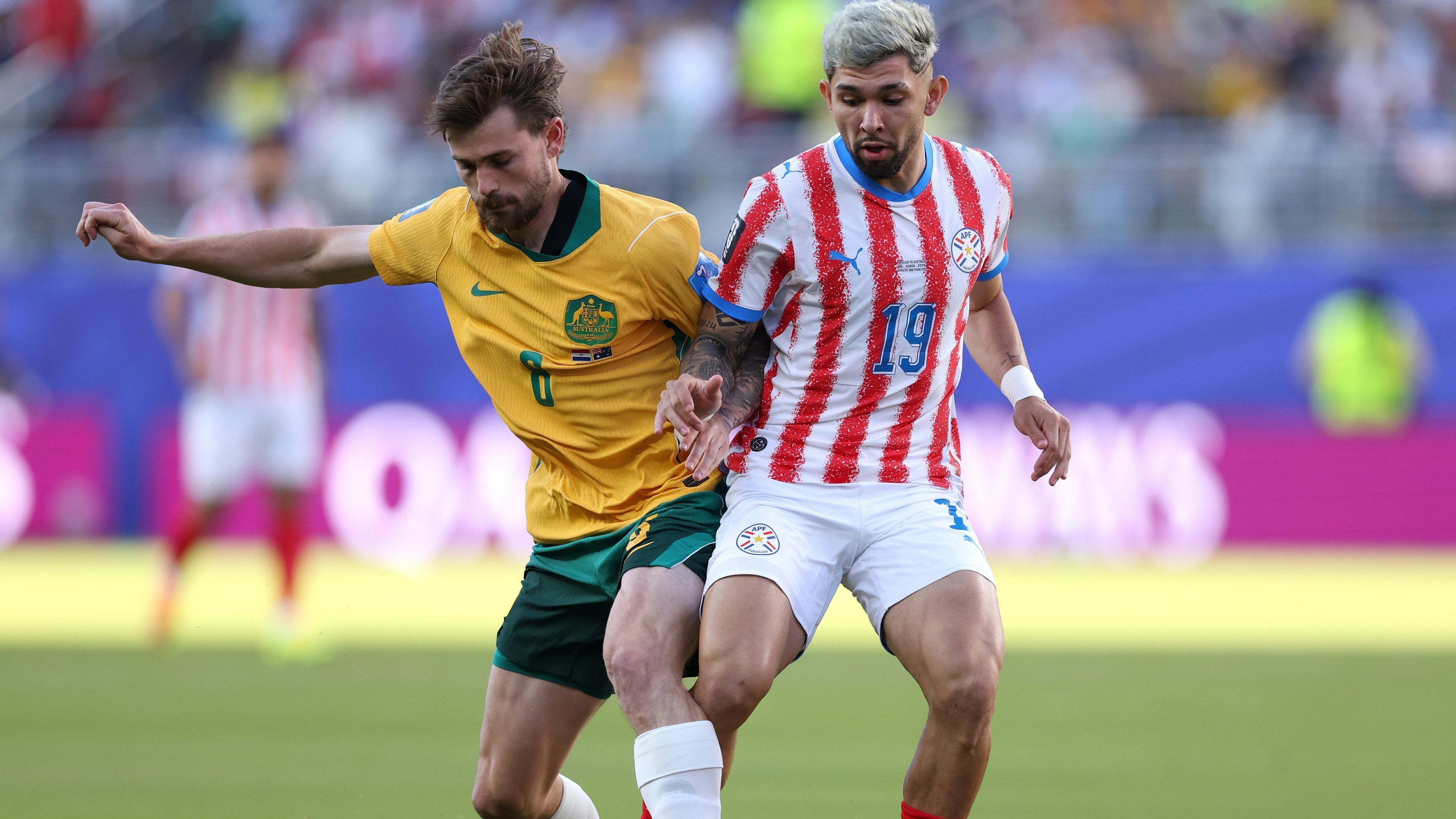 Lance de Paraguai x Austrália pela Copa do Mundo