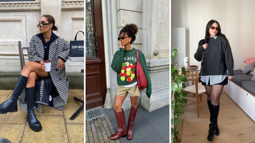 Looks com bota de cano alto • Reprodução/Pinterest