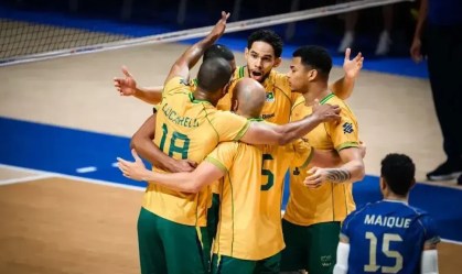 Seleção Brasileira conquista primeira vitória na segunda semana da VNL masculina