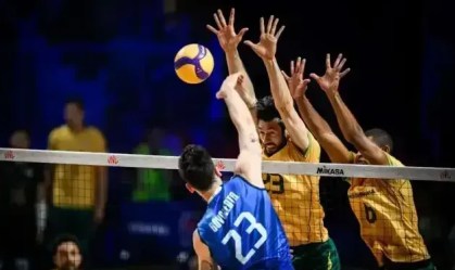 Imagem de destaque do post: Brasil perde para a Itália e segue sem vencer na 2ª semana da VNL Masculina