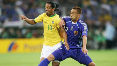 No dia 22 de junho de 2006, a Seleção Brasileira goleou o Japão por 4 a 1 na Copa do Mundo da Alemanha • GettyImages