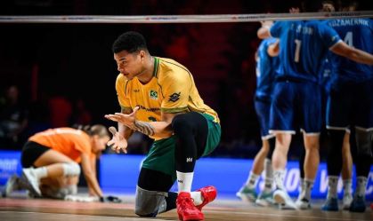 Imagem de destaque do post: Brasil é dominado pela Eslovênia e amarga terceira derrota seguida na VNL