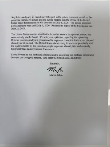 Segunda parte da carta divulgada pela campanha de Flávio Bolsonaro • Reprodução