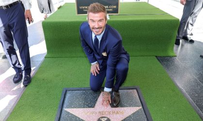 David Beckham ganha estrela na calçada da fama em Hollywood