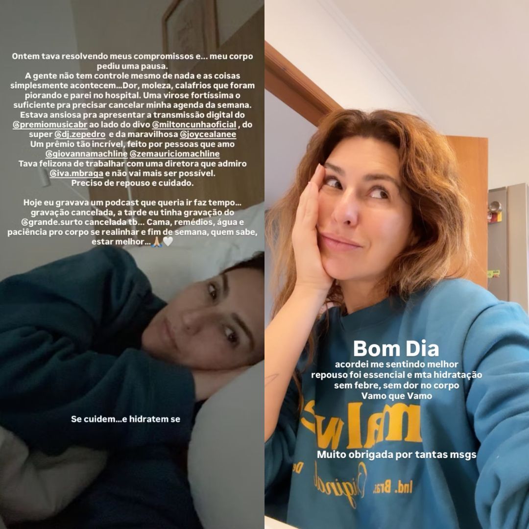 Fernanda Paes Leme contraiu forte virose • Instagram/@fepaesleme