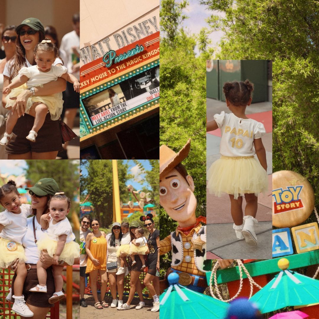 Filhas de Neymar, Mavie e Mel, estiveram na Disney com Bruna Biancardi • Instagram/@brunabiancardi
