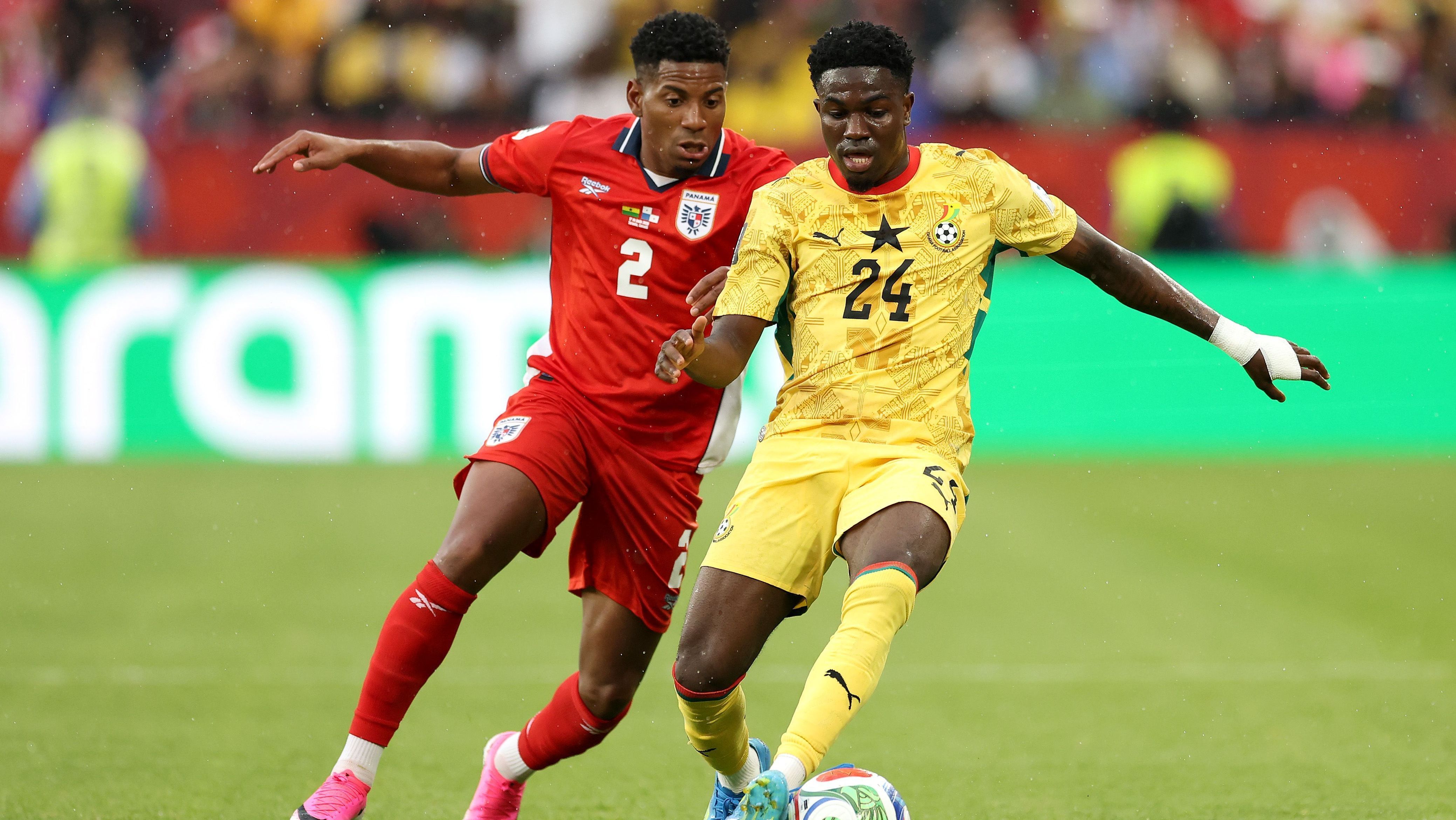 Gana e Panamá em partida válida pela primeira rodada da Copa do Mundo