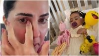 Graciele chora ao comentar cirurgia de retirada de nódulo da filha com Zezé