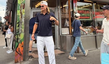 Imagem de destaque do post: Após brilhar na Copa, Haaland passeia em Nova York e vai a lanchonete viral