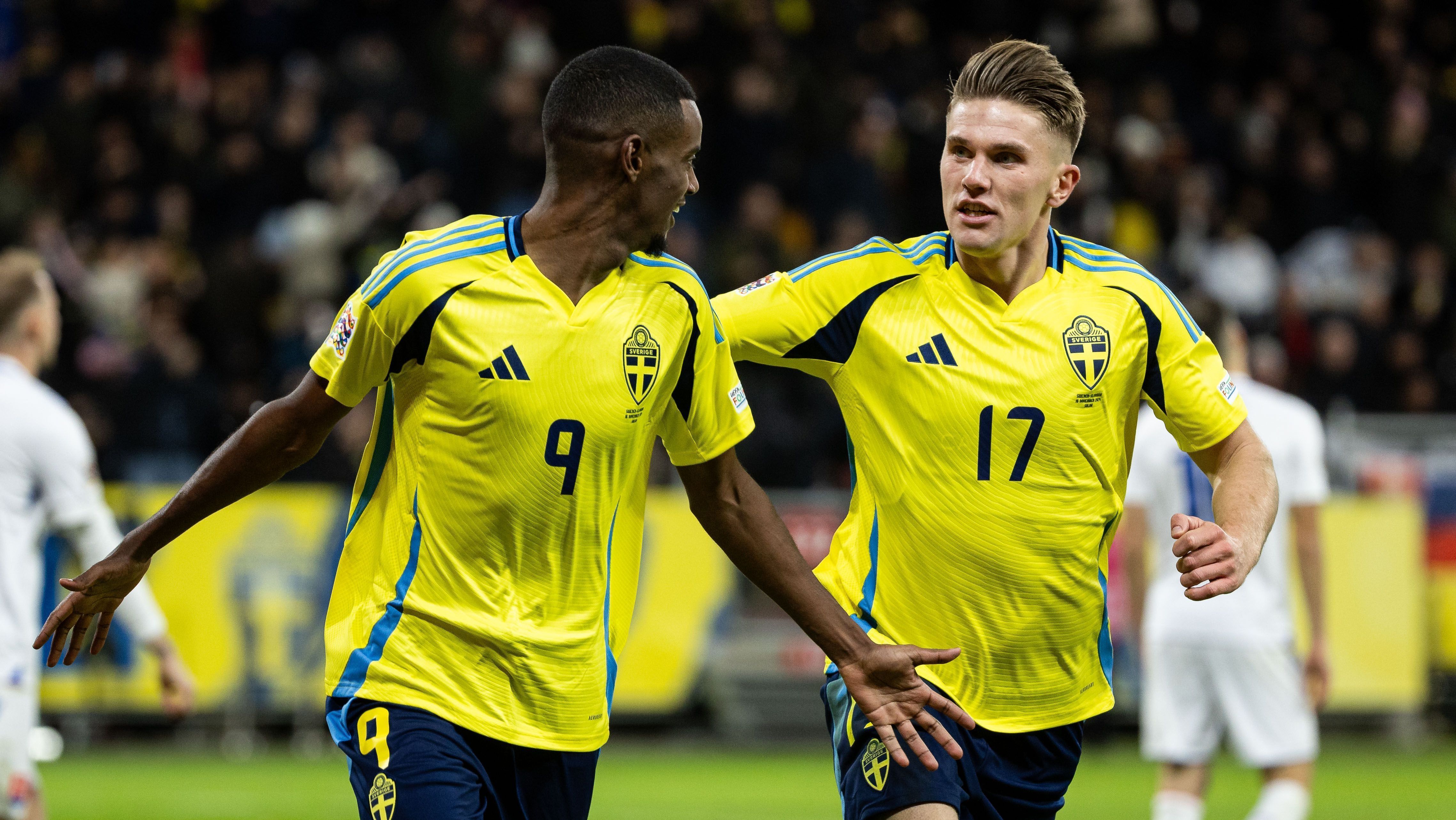 Alexander Isak e Viktor Gyokeres fazem a dupla de ataque da Suécia