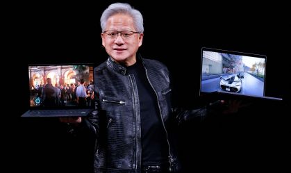 Presidente-executivo da Nvidia, Jensen Huang, durante discurso na feira Computex, em Taipé