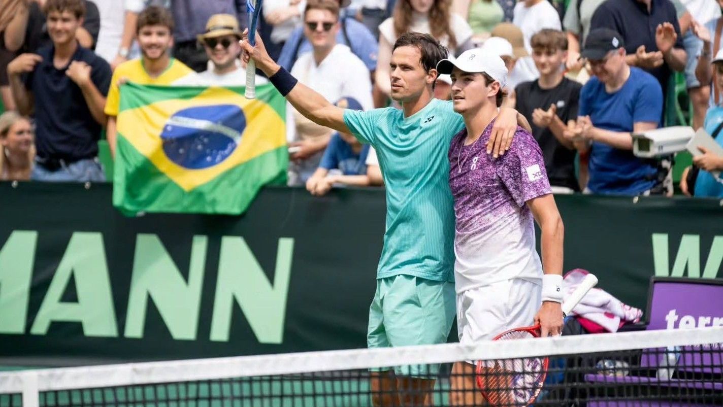João Fonseca e Daniel Altmaier celebram vitória nas quartas de final em Halle