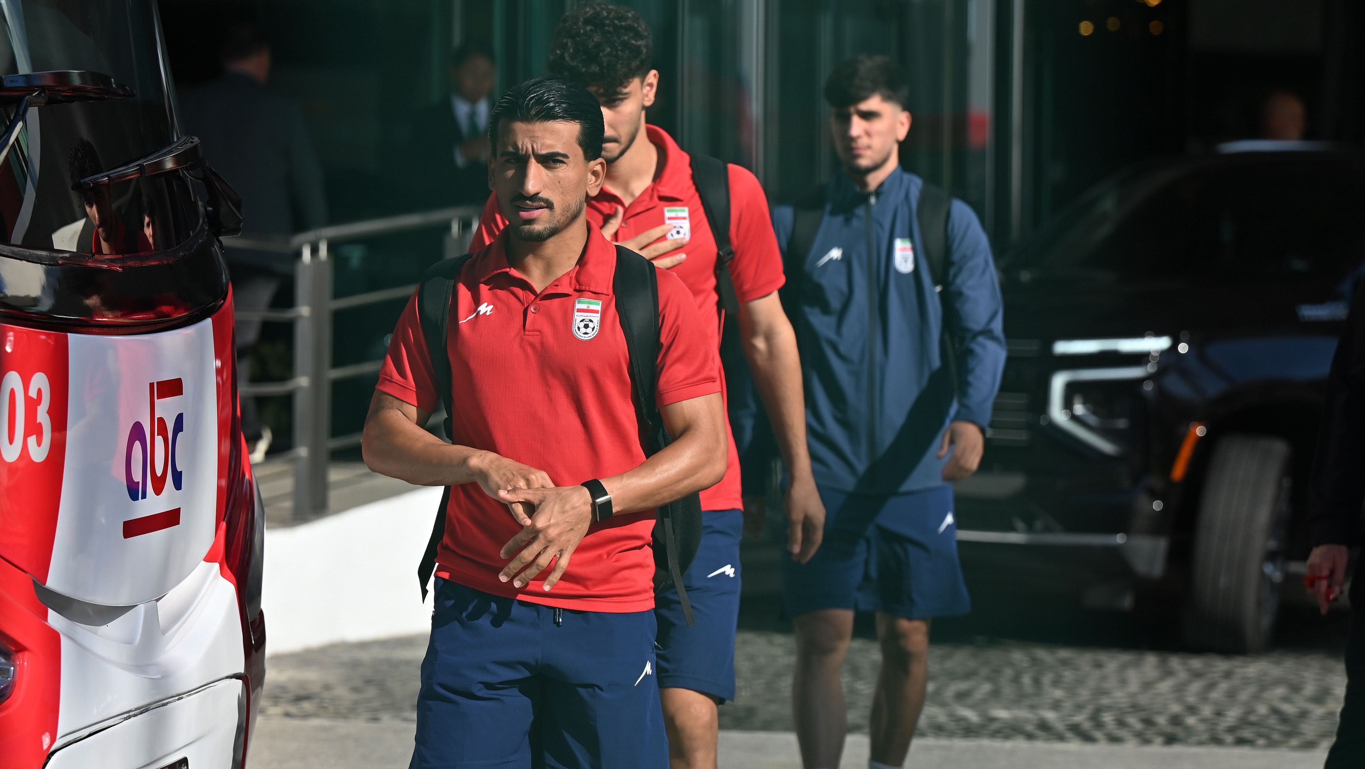 Jogadores do Irã na preparação para a estreia na Copa do Mundo