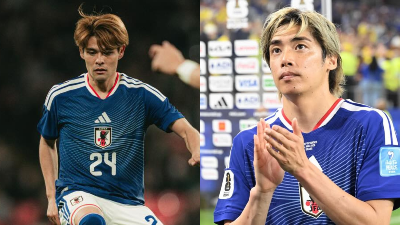 Kaishu Sano e Junya Ito, jogadores do Japão na disputa da Copa do Mundo