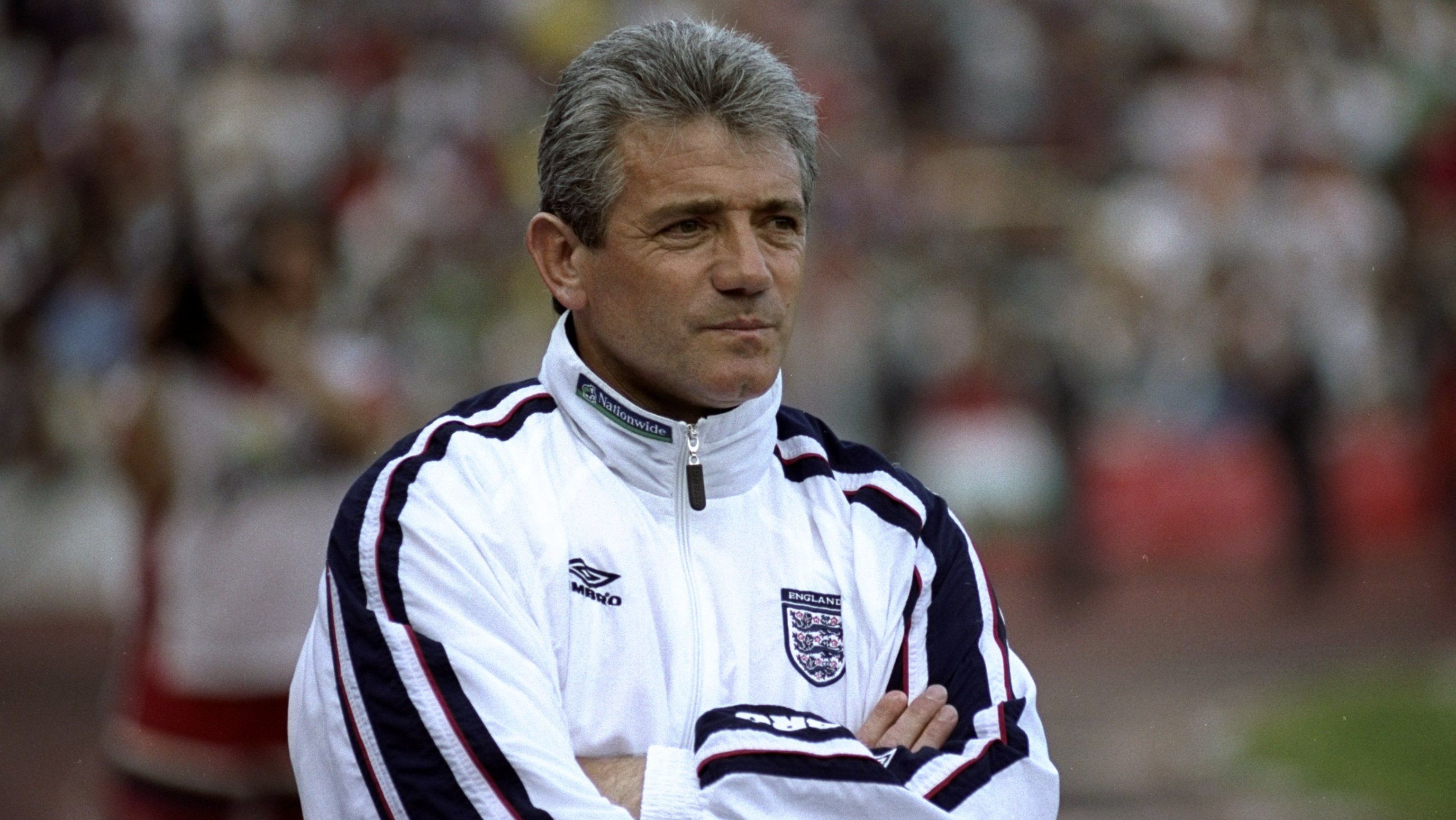 Kevin Keegan em jogo da Inglaterra em 1999
