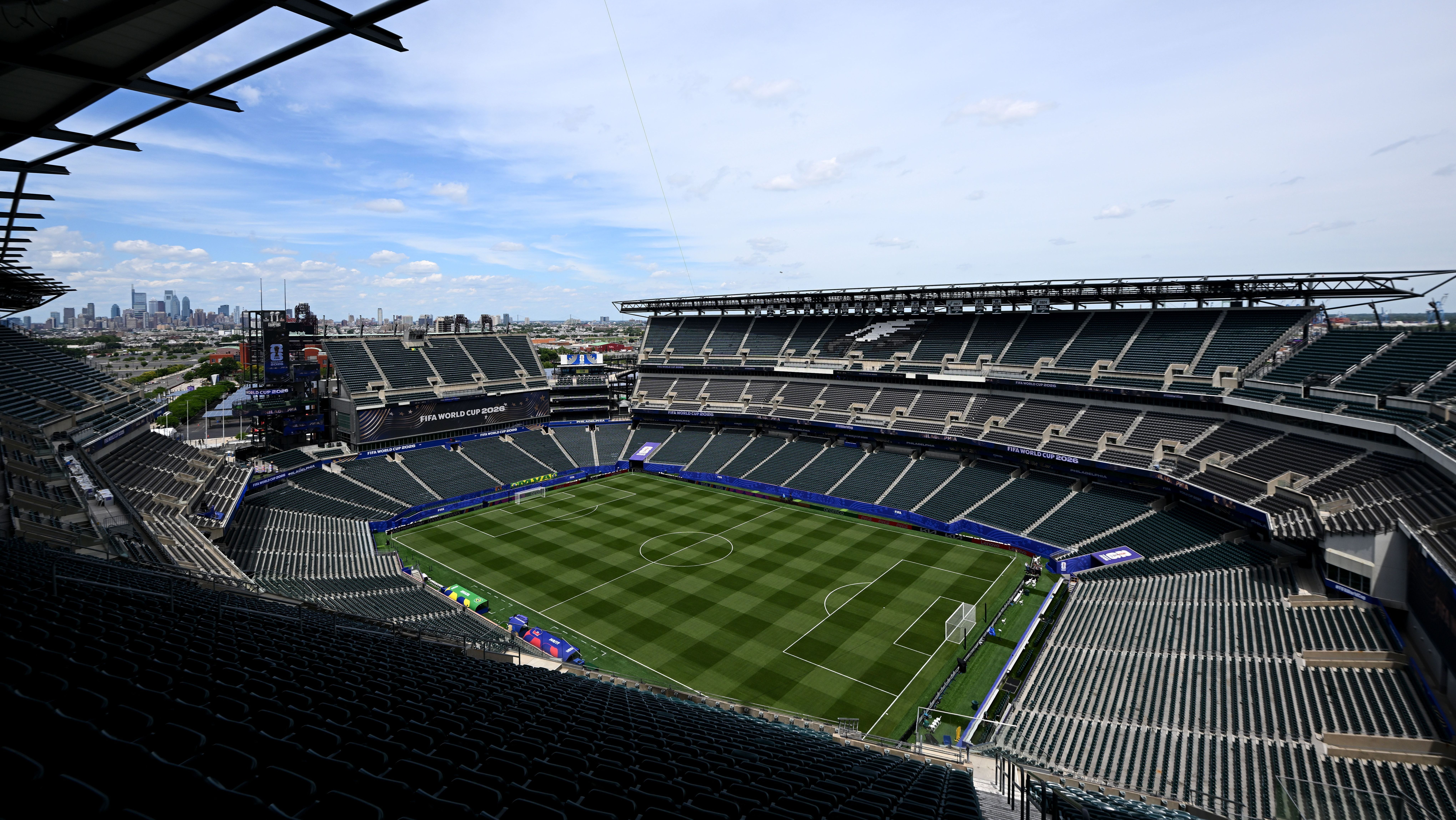Lincoln Financial Field, palco de Brasil x Haiti pela Copa do Mundo, antes de os portões abrirem