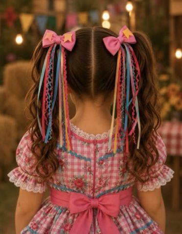 Maria chiquinha com fitas • Reprodução/Pinterest