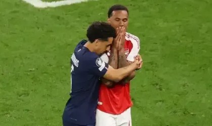 Marquinhos e Gabriel Magalhães, zagueiros de PSG e Arsenal