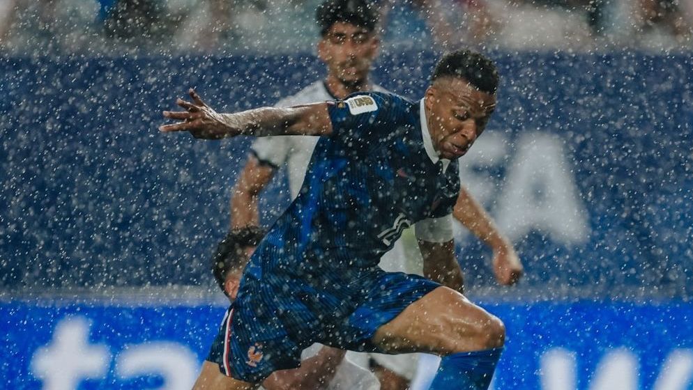 Mbappé durante França x Iraque