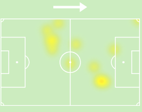 Mapa de calor de Memphis Depay contra o Japão • Sofascore