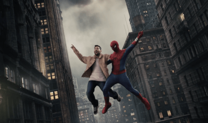 messi em homem-aranha