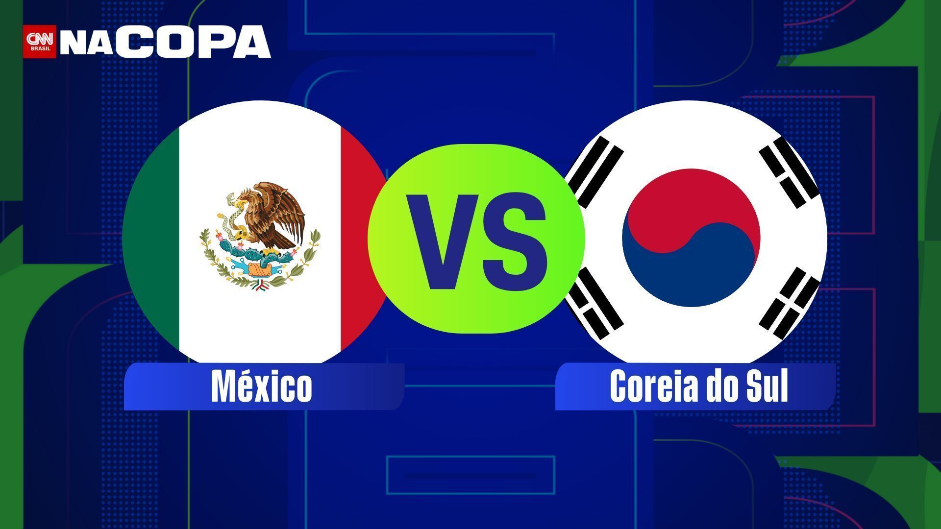 México e Coreia do Sul se enfrentam pela segunda rodada da fase de grupos da Copa do Mundo; saiba horário e onde assistir