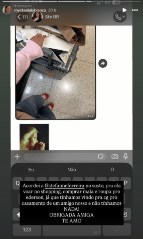 Esposa de Éderson mostra preparação para jogador viajar para os EUA • Instagram/Myckaela Lobianco