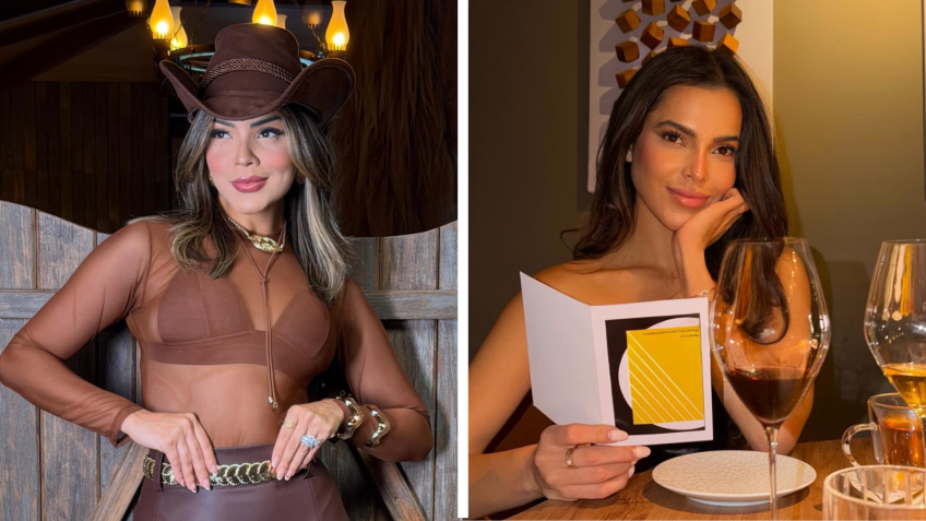 À esquerda, Emily Araújo, namorada de Davi Brito e influenciadora, e à direita, Emily Araújo, campeã do BBB 17 • Instagram/Emily Araújo/Emily Araújo