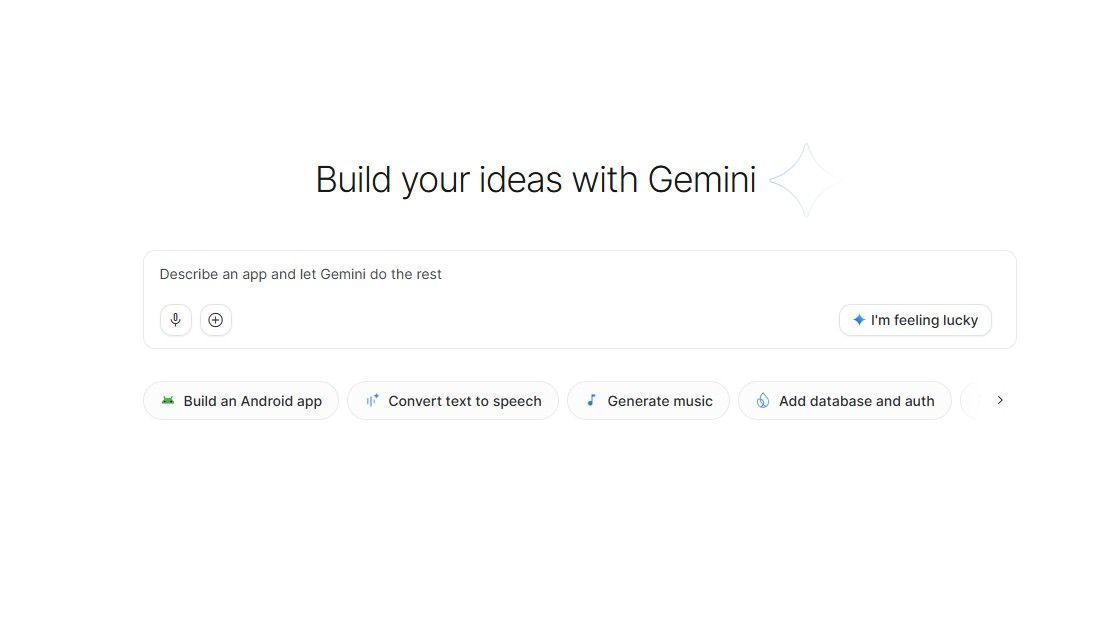 O Google AI Studio permite criar protótipos e testar recursos de IA sem precisar programar. • Créditos: Reprodução/Google