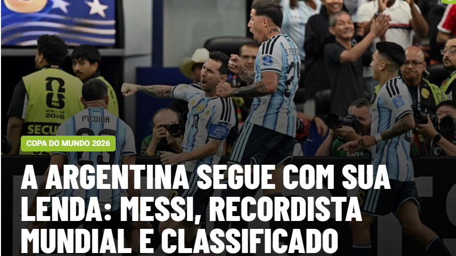 Diario Olé repercute recorde de Messi • Foto: Reprodução/ Diario Olé