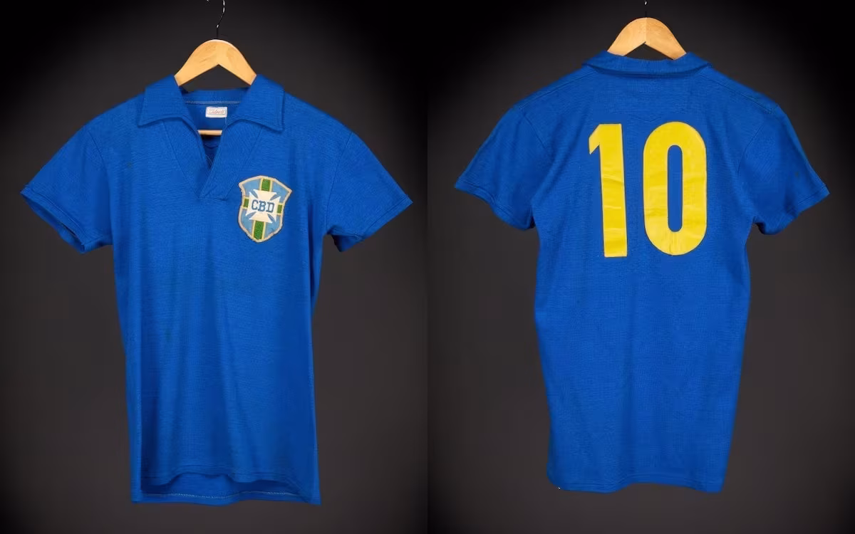 camisa usada por Pelé em 1958 vai á leilão em NY