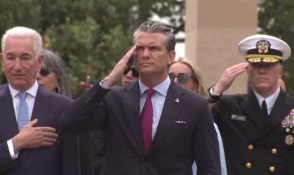 Hegseth uses D‑Day speech to warn of ‘dangerous’ migrants arriving in Europe