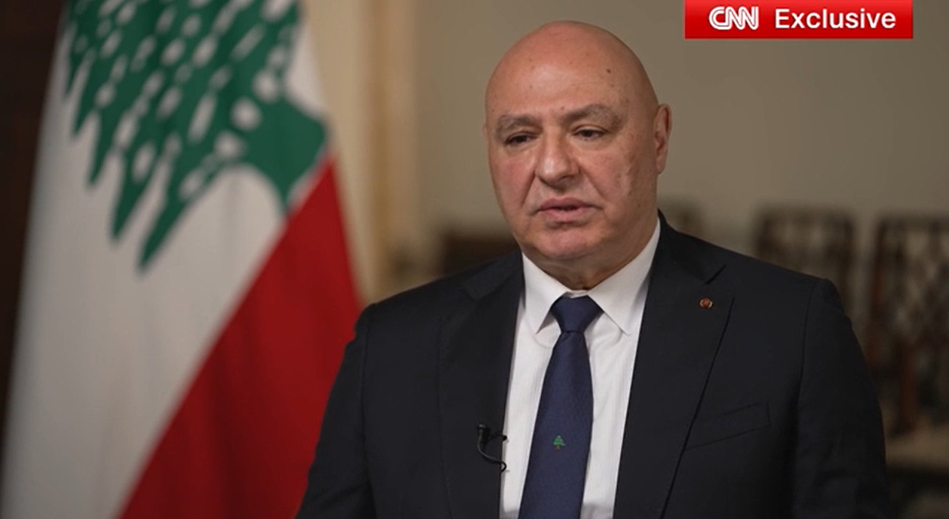 Joseph Aoun, presidente do Líbano, em entrevista exclusiva à CNN