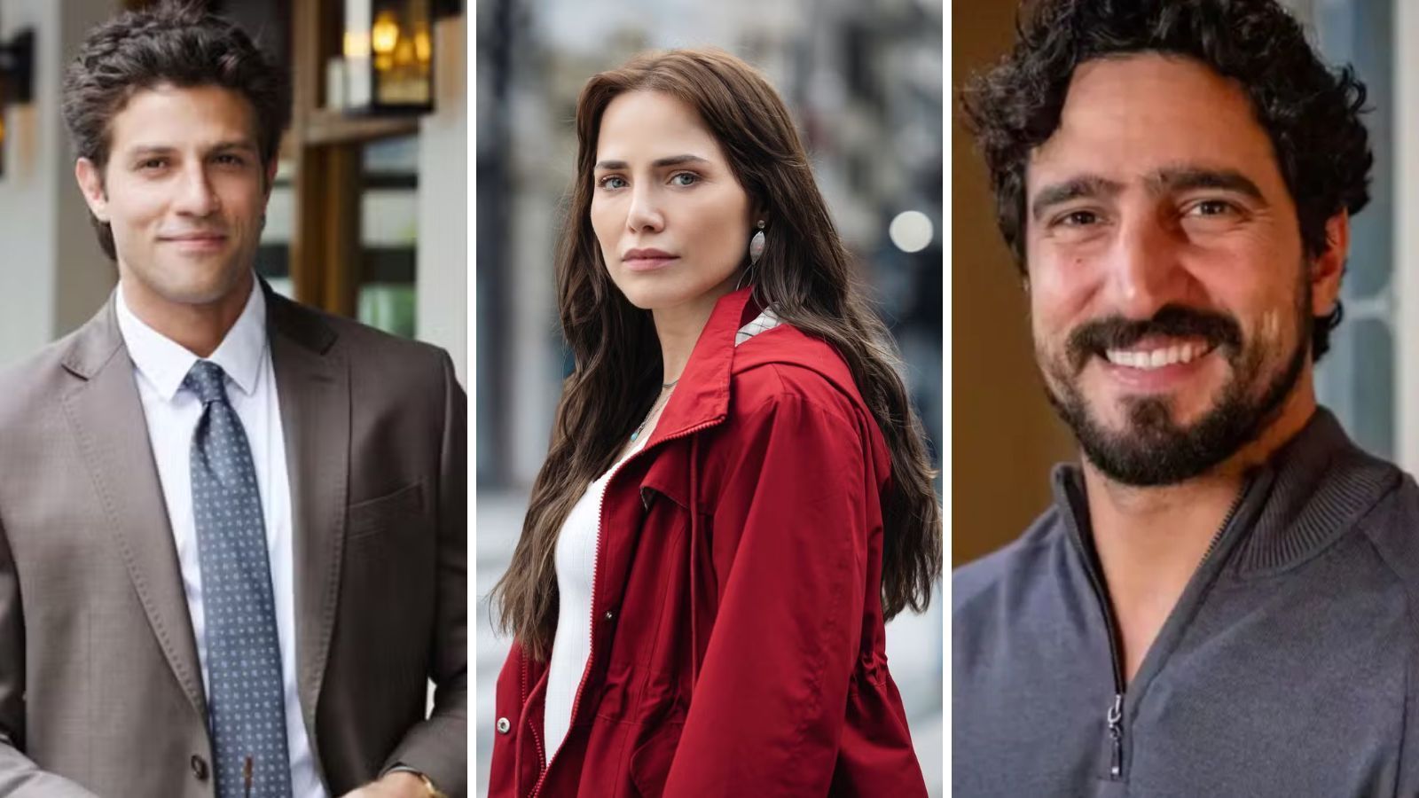 Pedro, Adriana e Heitor, personagens de "Quem Ama Cuida"