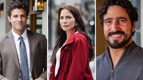 Pedro, Adriana e Heitor, personagens de "Quem Ama Cuida"