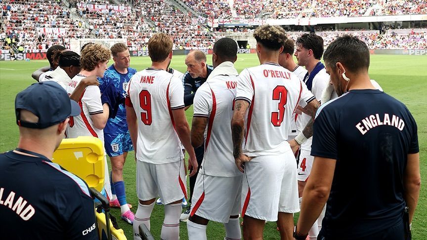 Seleção da Inglaterra durante amistoso contra a Costa Rica antes da Copa do Mundo