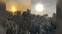 Frio intenso congela nevoeiro em SC em raro evento climático