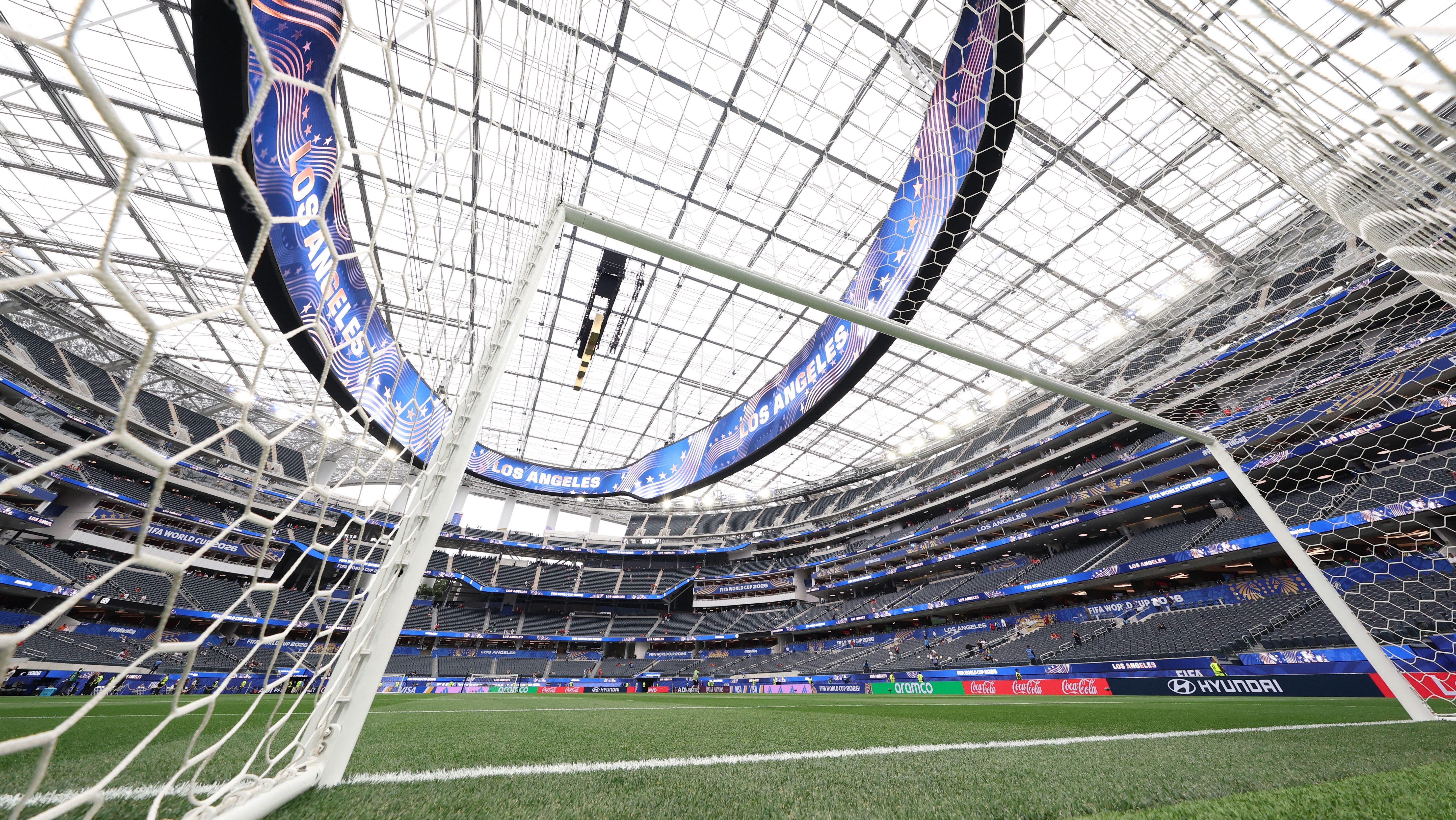 SoFi Stadium, em Los Angeles, antes de Bélgica x Irã pela Copa do Mundo