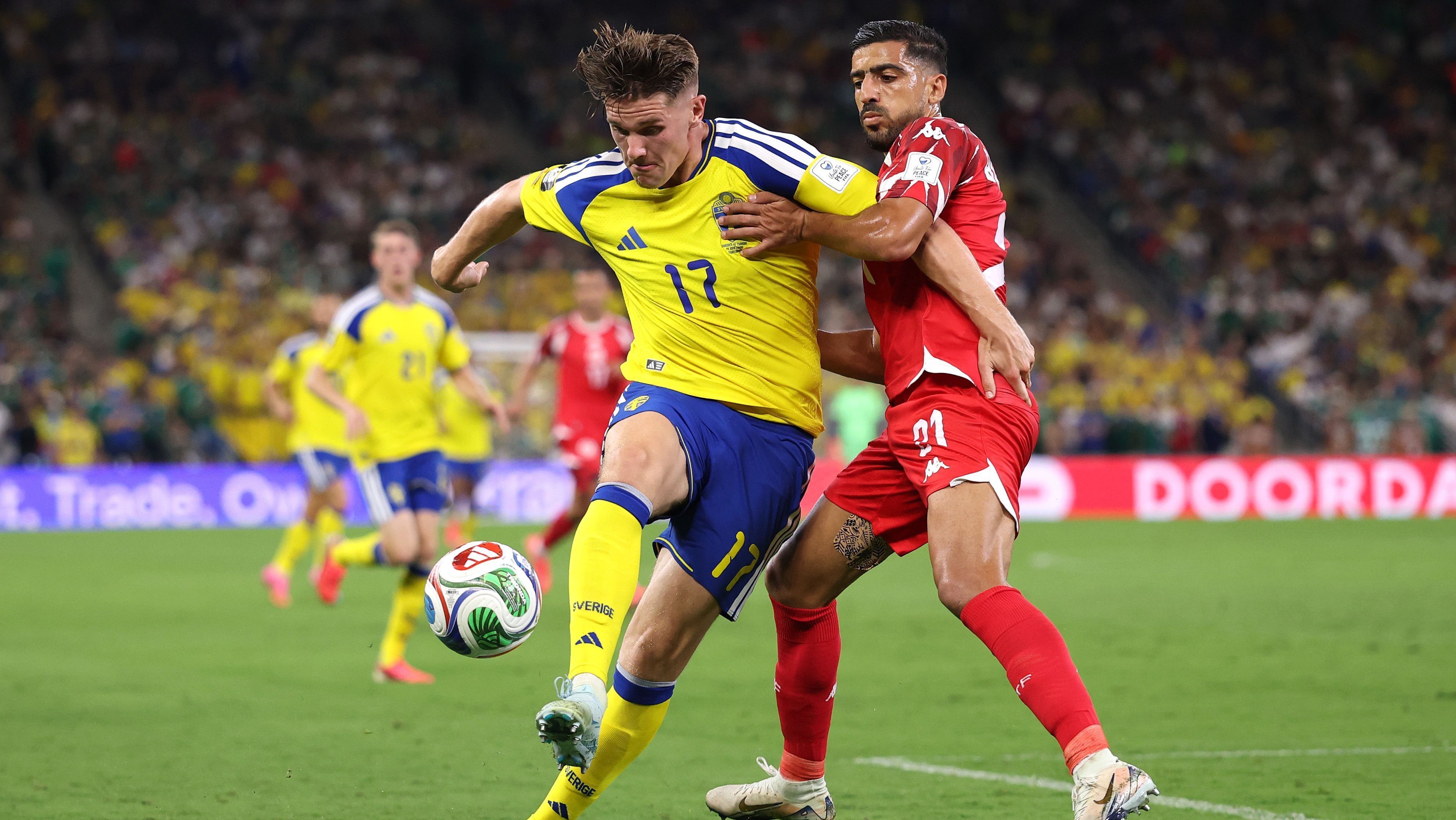 Confronto entre Suécia e Tunísia, válido pela primeira rodada da Copa do Mundo