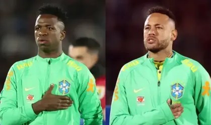 Vini Jr. e Neymar pela Seleção Brasileira