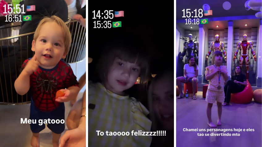 Virginia se reencontrou com os filhos nos EUA • Instagram/Virginia