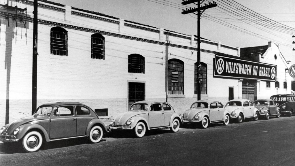 Primeira unidade da Volkswagen do Brasil, no bairro Ipiranga, em São Paulo, em 1953