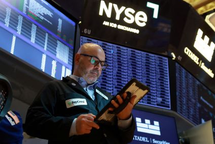 Operador na bolsa de Nova York